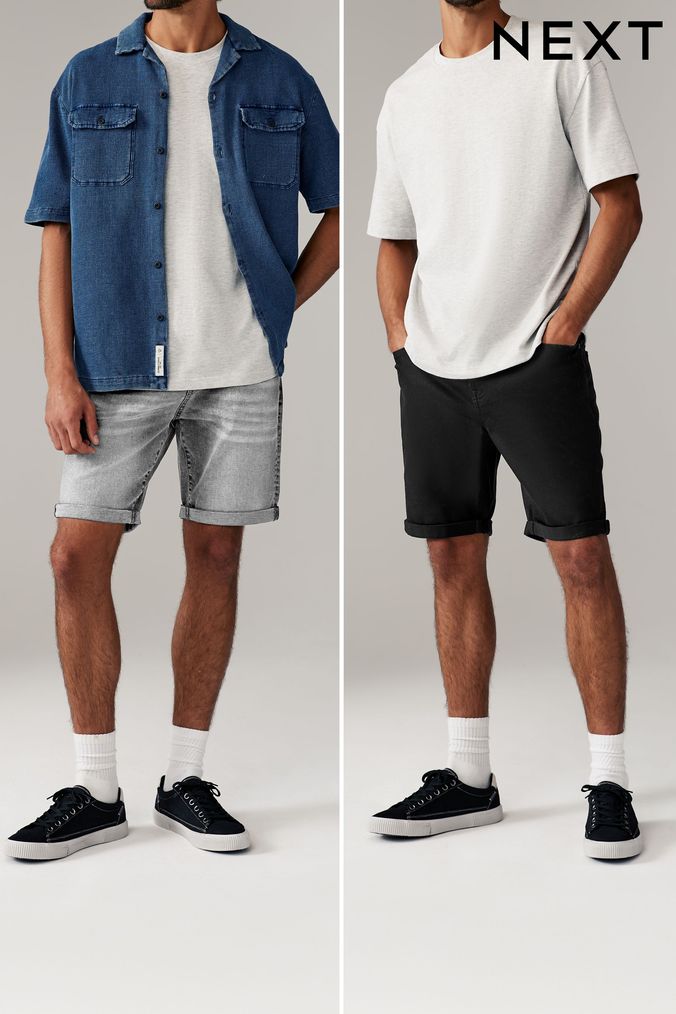 Grey Denim Shorts Grey Jean Shorts Next UK