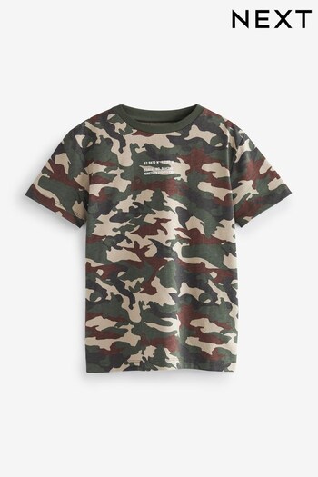 Camouflage Short Sleeve All-Over Print T-Shirt (3-16yrs) (D14395) | £8 - £13