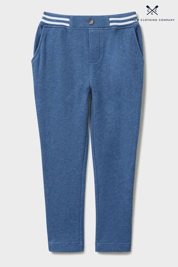 Crew Clothing Company Blue  Cotton Joggers (D14413) | £20 - £28