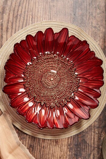 Anton Studio Designs Red Red Sunflower Shaped Bowl (D14526) | £39