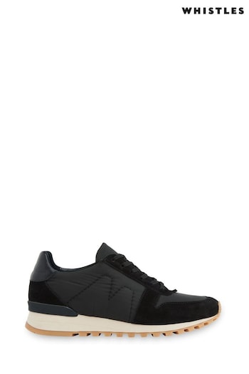 Whistles Silas Black Padded Runner Trainers (D14667) | £129