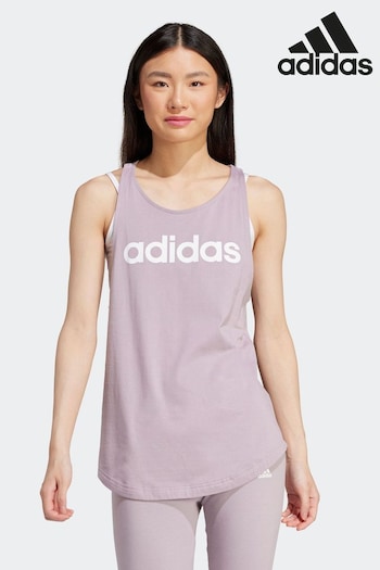 adidas Purple Schwarz Sportswear Essentials Loose Logo Tank Top (D14928) | £18