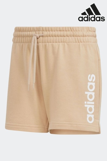 adidas Brown Sportswear Essentials Linear French Terry Shorts (D14929) | £23