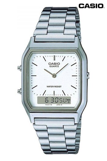 Casio 'Classic' Blue and LCD Plastic/Resin Quartz Chronograph Watch (D15414) | £44