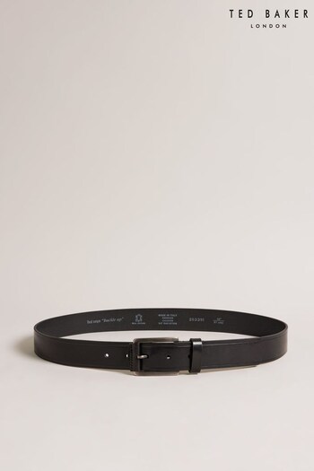 Ted Baker Black Linded Embossed Leather Belt (D15526) | £50