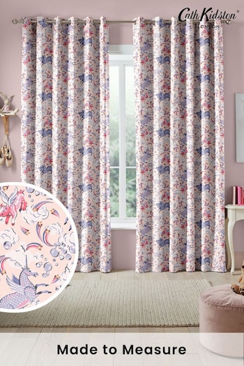 Cath Kidston Pink Kids Unicorn Made To Measure Curtains (D15572) | £82