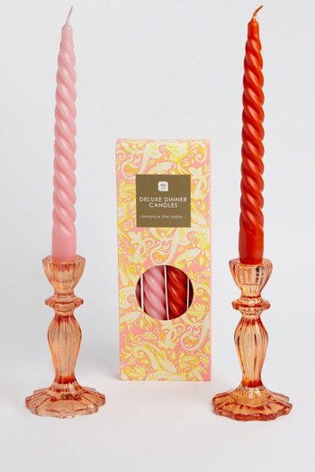 Talking Tables Orange Candle Holders with Pink & Orange Candles (D15775) | £48