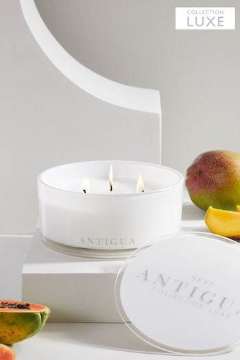White Collection Luxe Antigua Mango and Papaya 3 Wick Scented Candle (D15946) | £20