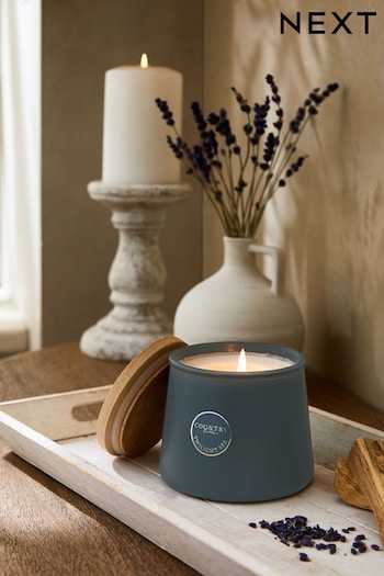 Blue Country Luxe Twilight Spa Lavender and Cardamom Jar Scented Candle (D15955) | £10
