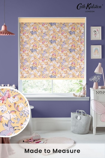 Cath Kidston Yellow Kids Unicorn Made To Measure Roller Blinds (D15959) | £58