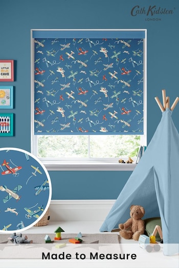 Cath Kidston Mid Blue Kids Planes Made To Measure Roller Blinds (D15960) | £58