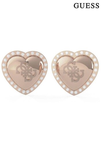 Guess Jewellery Ladies Gold Tone That's Amore Earrings (D16090) | £29