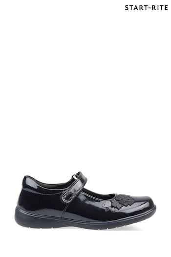 Start Rite Wish Rip-Tape Black Leather Pretty School Classic Shoes F & G Fit (D16169) | £46