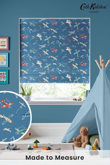 Cath Kidston Blue Kids Planes Made To Measure Roman Blind (D16176) | £75
