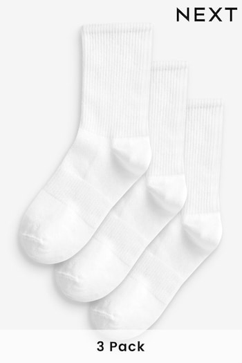 White Arch Support Ankle Socks 3 Pack (D16219) | £10