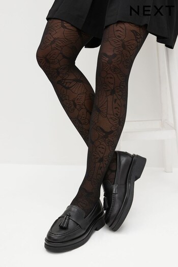 Black Butterfly Pattern Tights 1 Pack (D16309) | £8