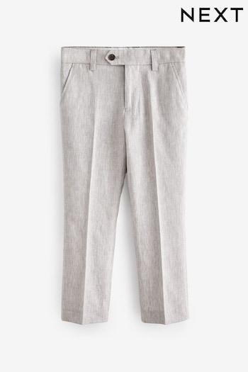 Grey Linen Suit Trousers (12mths-16yrs) (D16316) | £20 - £35
