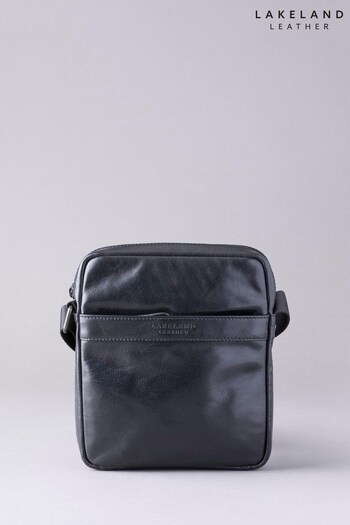 Lakeland Leather Fenton Black Leather Reporter Bag (D16428) | £80
