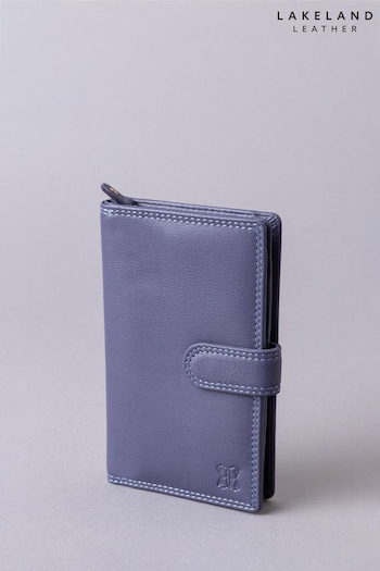 Lakeland Leather Purple Medium Leather Tab Purse (D16430) | £30