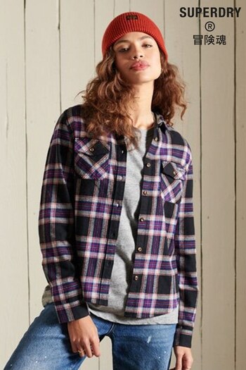 Superdry Blue Organic Cotton Classic Lumberjack Shirt (D16623) | £45