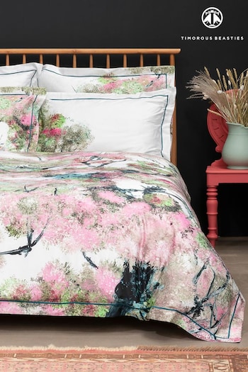 Timorous Beasties Pink Pinyin Tree Duvet Cover and Pillowcase Set (D16809) | £90 - £145