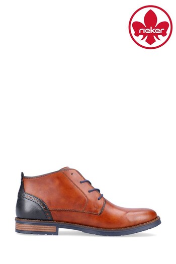 Rieker Mens Brown Short Lace-Up Boots (D16858) | £82
