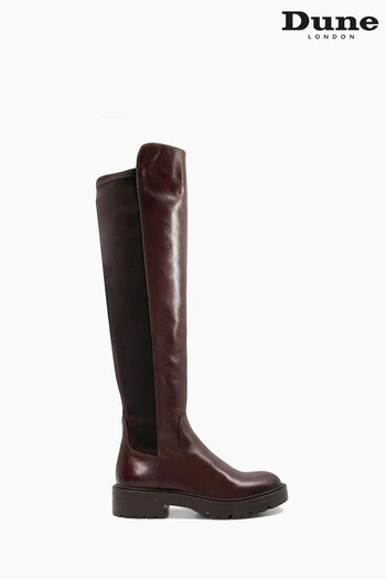 Dune London Tella Cleated Stretch Boots (D16880) | £200