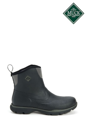 Muck Boots biker Excursion Pro Mid Pull-On Ankle Black Wellies (D16959) | £125