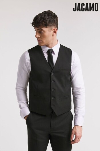 Jacamo James Black Suit Waistcoat (D17062) | £45