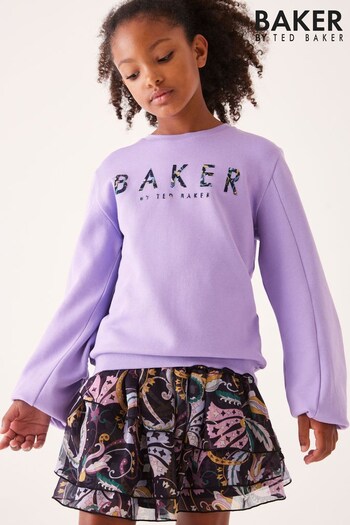 Baker by Ted Baker Lilac Purple Sweater and Skirt Set (D17080) | £38 - £43