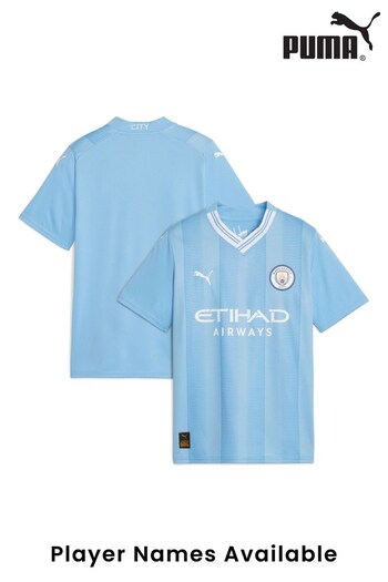 Puma Castlerock Light Blue Blank Kids Manchester City Home Replica 23/24 Football Shirt (D17161) | £60 - £72