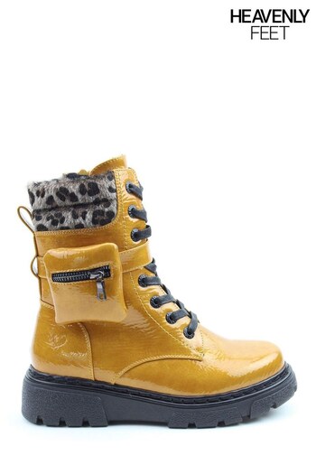 Heavenly Feet Ladies Style Marcie Yellow Vegan Friendly Boots (D17165) | £68