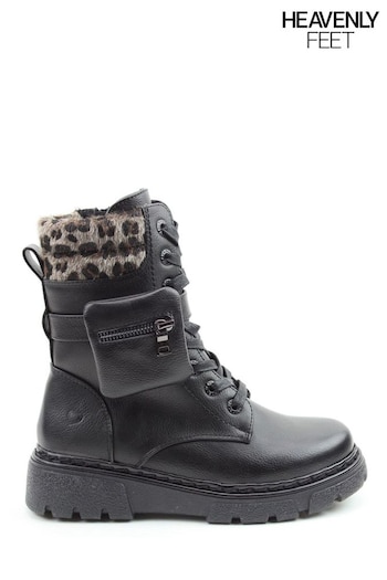 Heavenly Feet  Ladies Style Marcie Black Vegan Friendly Boots (D17166) | £68