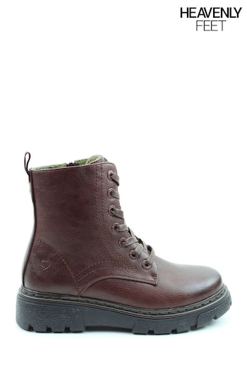 Heavenly Feet Ladies Style Trentino Water Resistant Brown Boots (D17170) | £65