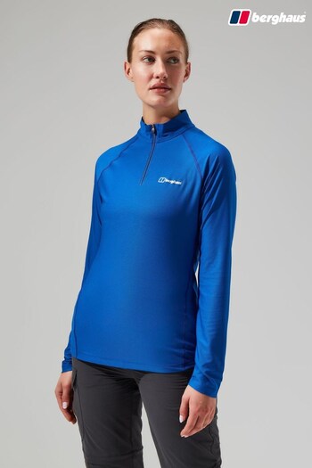Berghaus Blue 24/7 Half-Zip Long Sleeve Tech T-Shirt (D17197) | £35