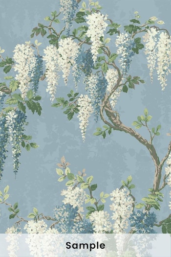 Woodchip & Magnolia Blue Wisteria Sample Wallpaper (D17391) | £2