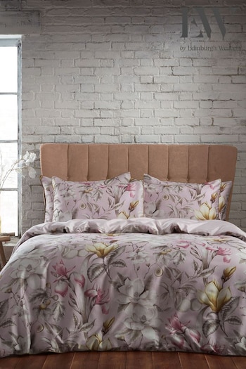 EW by Edinburgh Weavers Pink Lavish Botanical 200 Thread Count Cotton Sateen Co Duvet Cover And Pillowcase Set (D17588) | £78 - £94