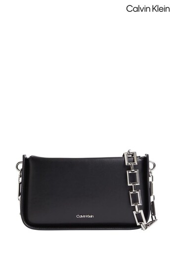 Calvin Klein Black Archival Chain Crossbody Bag (D17711) | £180
