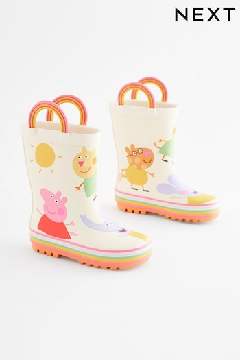 Peppa Pig Character White Handle Wellies (D17817) | £18 - £20