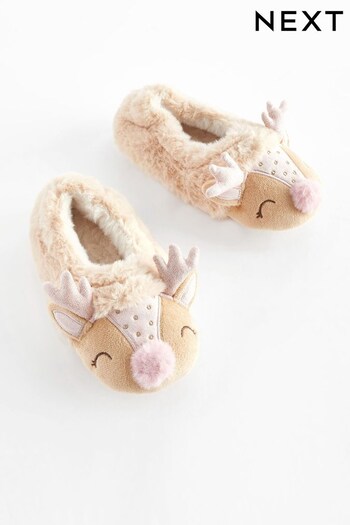 Brown Reindeer Ballet Slippers (D18011) | £12 - £15
