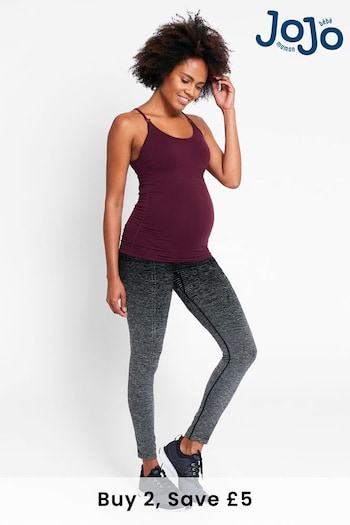 JoJo Maman Bébé Grey Ombré Maternity Seamless Support Workout Leggings (D18261) | £19