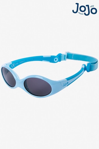 JoJo Maman Bébé Duck Egg Kids' Flexible Geometrical Sunglasses with Straps (D18297) | £16