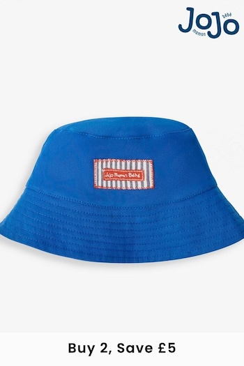 JoJo Maman Bébé Cobalt Blue Twill Bucket Sun Hat (D18651) | £12