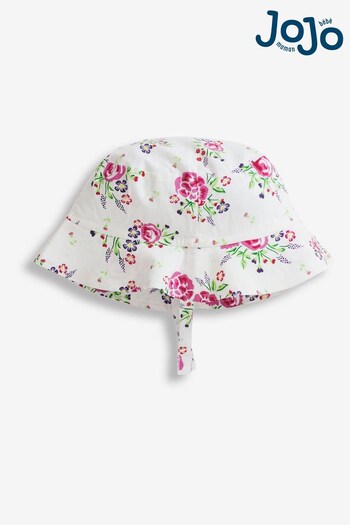 JoJo Maman Bébé Rose Floral Girls' Print Pretty Sun Hat (D18713) | £14