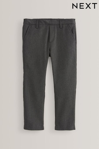 Grey Pull-On Waist School Formal Stretch Skinny Trousers White (3-17yrs) (D18724) | £9 - £16