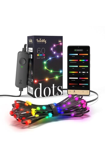 Twinkly Black 60 LED Dots Multicolour App Controlled 3m Indoor String Lights (D18820) | £55