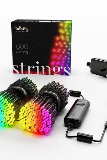 Twinkly Black 600 LED Multicolour App Controlled Indoor and Outdoor String Lights (D18835) | £240