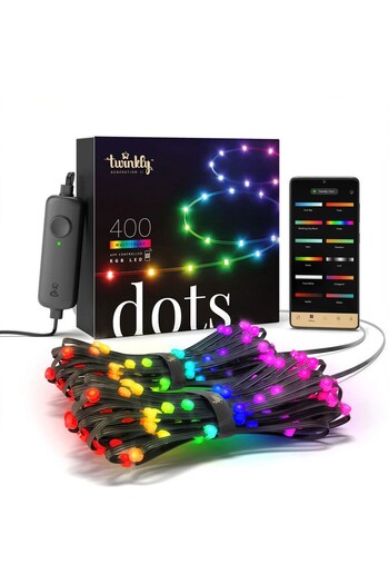 Twinkly Black 400 LED Multicolour App Controlled 48m Dots String Lights (D18836) | £170