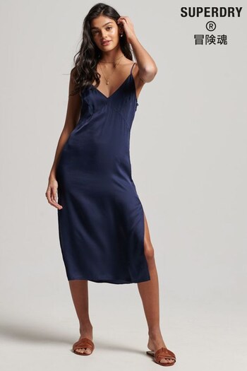 Superdry Blue Studios Satin Cami Midi Dress (D18896) | £55