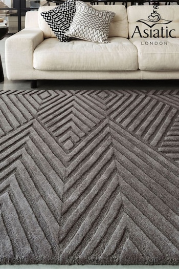 Asiatic Rugs Charcoal Grey Hague Hand Woven Wool Rug (D19120) | £151 - £429